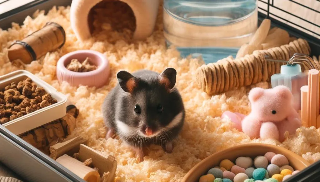 A HAMSER IN A CAGE