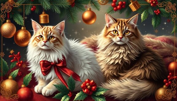 Luxury cat christmas cards Luxury cat christmas cards