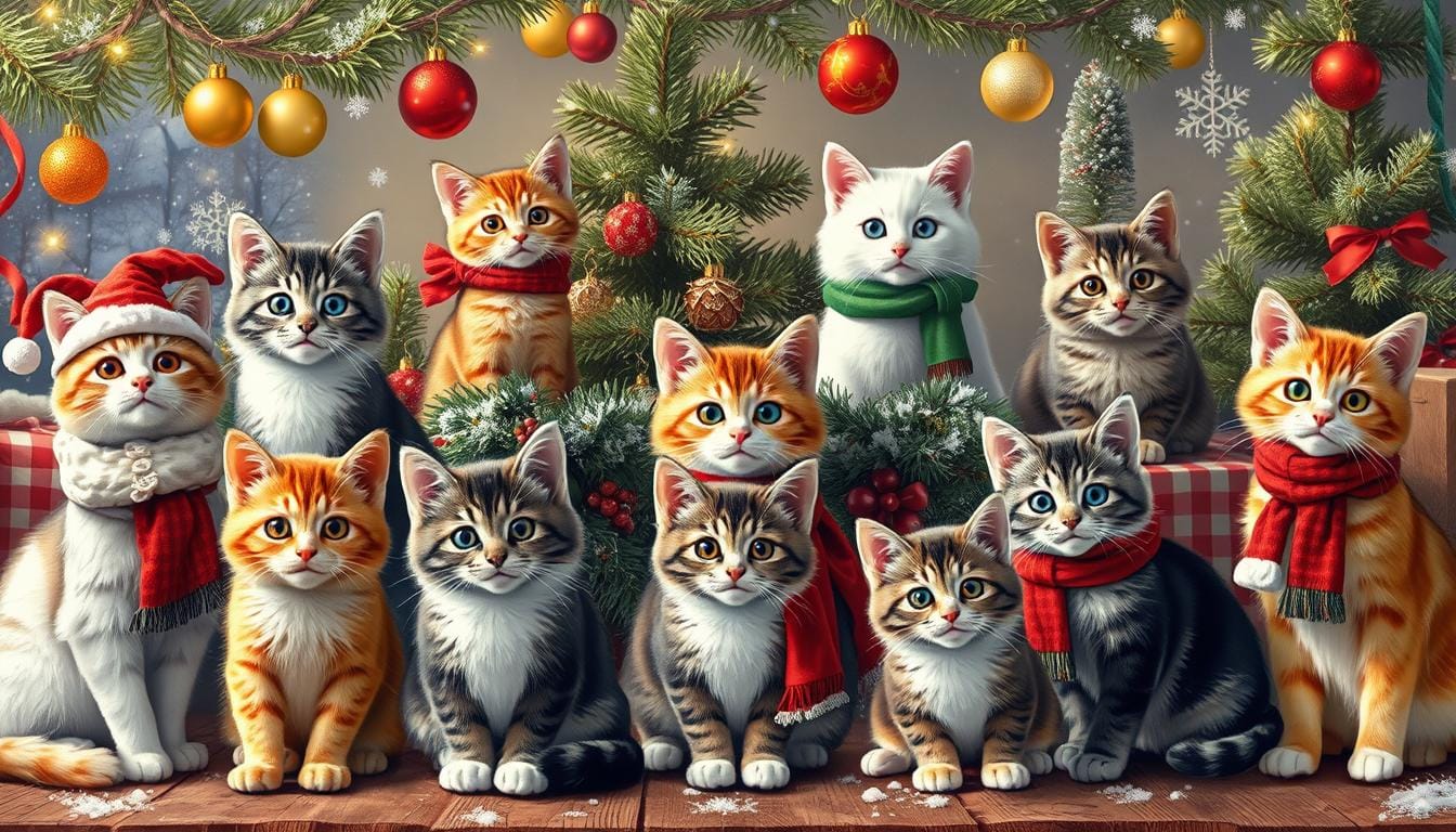 cat christmas cards
