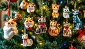 cat christmas tree ornaments