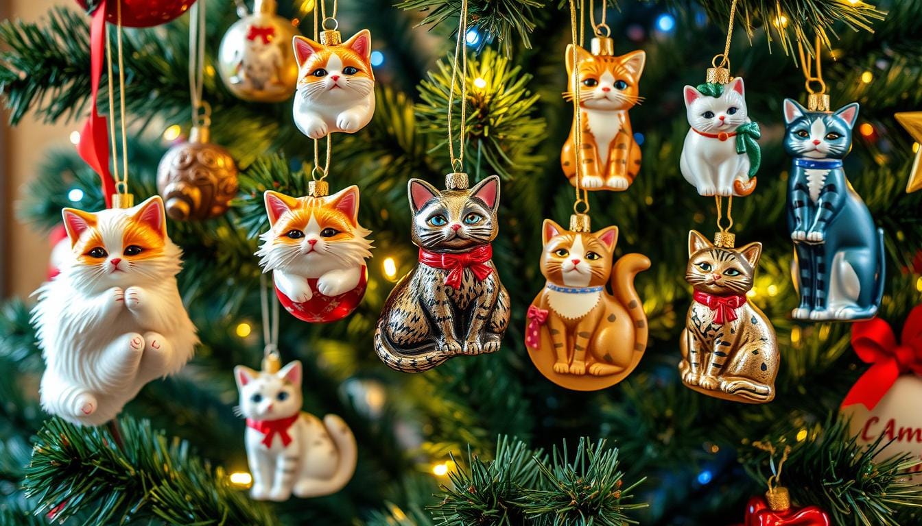 cat christmas tree ornaments