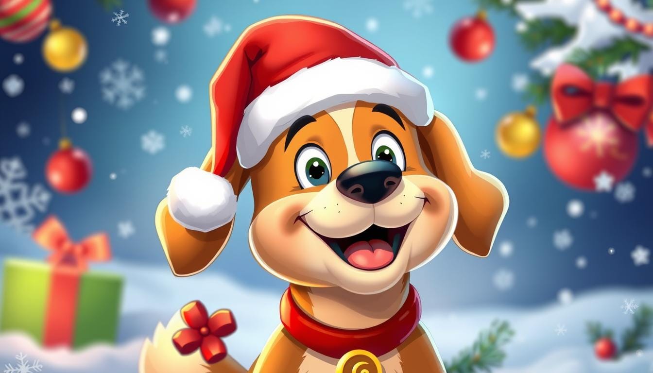 cute christmas dog svg