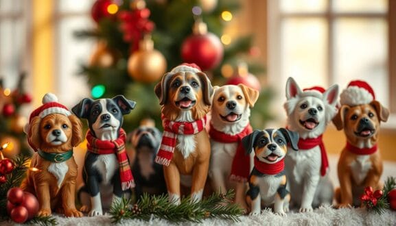 festive dog figurines festive dog figurines