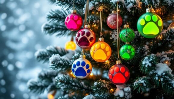 paw print baubles paw print baubles
