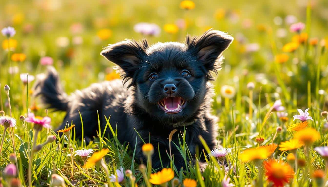 small black dog
