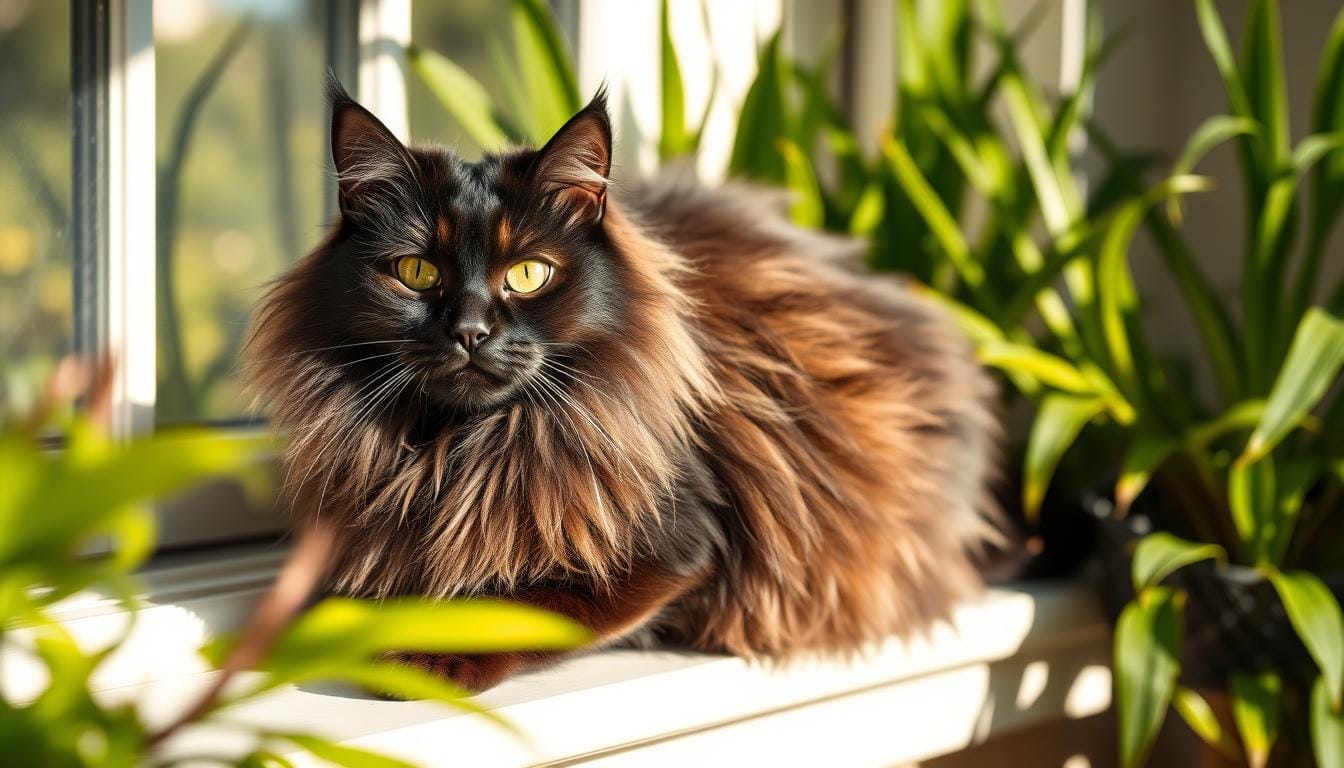 black smoke maine coon cat