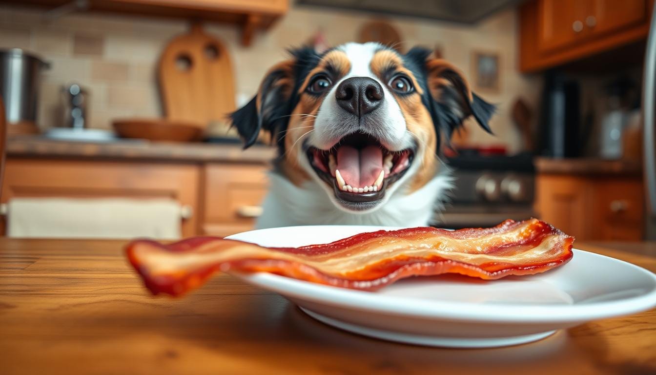 can dogs eat bacon​