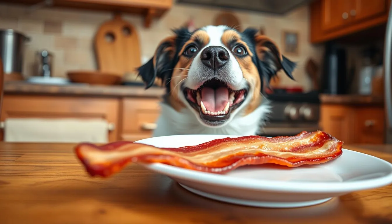 can dogs eat bacon​